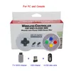 Contrôleurs de jeu Joysticks colorés 2 récepteurs sans fil 2.4G Joypad Joystick pour SNES Classic MINI PC Windows Switch T220916