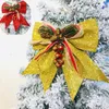 Christmas Bowknot Decoration Christmas Tree Hangende bowknots boog met dennenappels Xmas Paty Decorations Nieuwjaar Mall raam decor TH0334