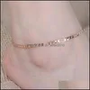 Anklets European And American Foreign Trade Anklets Jewelry Fashion Simple Versatile Metal Chain Ladies Anklet C3 Drop Delivery 2021 D Dh27J