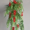 Dekorativa blommor konstgjorda 1m Wisteria Flower Rattan Vine Plant Takväggdekoration Romantisk vardagsrum TV