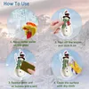 Décorations de Noël L Snowflake Windows Clings Stickers Snowman Window Decals White For Glass Pvc Static Winter Party Holida Mxhome Amlct