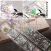Nail Art Tools Nail ArtNail Glitter 12 Grids Iridescent Nails Aurora Glitter Crystal Fire Flakes Holographic Sparkle Sequins Charms Gel