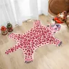 Tapis Rose imitation léopard Tapis simili cuir Antidérapant Antidérapant Tapis lavable Imprimé Animal pour salon chambre 220919