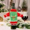 Navidad Decorazioni natalizie Vestiti lavorati a maglia Borse copri bottiglia di vino Birra Bottiglie di champagne Copertine Tavolo Decorazioni natalizie Regalo di Natale RRB15545