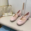 Scarpe eleganti da donna Sandali con scarpe Tacchi alti Scarpe moda Scivoli pigri Mocassini Tacco grosso Slingback Con tacco Lady Pelle Casual Mary Jane Stampata