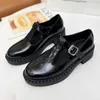 Dress Shoe Mules Princetown Lazy Slides Loafers Classic Women Flat Authentic Cowhide Metal Buckle Lady Leather Printed Trample Size35-40