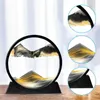 Decoratieve objecten Figurines Creative 3D Glass Sandscape in Motion Hourglas Moving Sand Frame Art Picture Display Display Gift Home Decor 712inch Dropship 220919