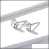 Charme Mignon Petit Poisson Charme Boucle D'oreille Goujon 925 Sterling Sier Femmes Cadeau Cz Bijoux Plaqué Rhodium Drop Delivery 2021 Boucles D'oreilles Dhseller201 Dhyw4