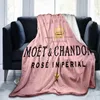 Decken, die 2022 Champagner Moet Chandon Decken fodieren, weich und bequem flauschig für Sofa Bett oder Camping