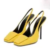 Luxury Designer Thin High Heel Sandals Women's Silk Ankle Lace up Blue Yellow High Heels Black Elegant Sexy Fashion Party