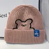 Boinas sombrero invierno lindo oso dibujos animados lana mujer japonés todo-fósforo Casual tejido cálido con capucha gorra 2022 Fe