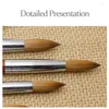 Nail Brushes 20% Kolinsky Acrylic Kits Liquid Extend Art Tool Pen Natural Red Wool Handle Mink Artificial Hair Mixed