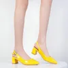 Sandali ZawsThia 2022 Estate Brevetto Cuoio DELL'UNITÀ di elaborazione Più Il Formato Scarpe Da Donna 48 49 50 Slingback Sexy Giallo Fucsia Donna Tacchi Grossi