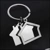 Key Rings 10 Pieces/Lot Zinc Alloy House Shaped Key Chains Novelty Keyrings Gifts For Promotion Keyring C3 Drop Delivery 2021 Jewelry Dhgl8