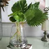 Decorative Flowers 1Set Artificial Lotus Leaf Palm Tree Branch Fake Green Plants For Home Living Flower Arrangement Office El Decor