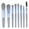 Makeup Brushes 8Pcs Mini Travel Women Set Portable Soft Concealer Brush Beauty Foundation Eye Shadow Tool Eyelash With Bag