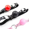 Beauty Items Paare Solide Offener Mund Ball Weiches Silikon Knebel Sexy BDSM Bondage Fetisch Lederband Spielzeug für Frauen Erotische Spielzeuge Neu