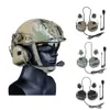 Nyaste taktiska headset med snabb hjälmskenadapter Militär Airsoft CS Shooting Headset Army Communication Accessories Q0630293D