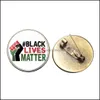 Pins Brooches I Cant Breathe Black Lives Matter Protest Time Gem Badge Pins Brooches Button Coat Jacket Collar Pin Jewelry Drop Deli Dhgbd