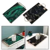 Hooks Marble Storage Vanity Tray for Dresser Wash Basin Plate Holder Handduk