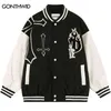 Hommes Vestes Hommes Baseball Veste Streetwear Vintage Brodé Lettre BomberJacket 2022 Hip Hop Rétro Casual Lâche Patchwork Collège Manteau T220914