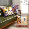 Pillow Bohemian Pillowcase Color Geometric Cotton Embroidered Sofa Cover 45x45cm Mediterranean Home Decor Fall