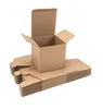 Kraft Paper Box Rectangular Black Pink Present Box 3-Layer Korrugerad f￶rpackning Sm￥ anpassad utskriftslogo