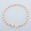 Link Bracelets 4MM Women Bracelet Men 585 Rose Gold Color Snail Smart Chains