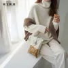 Kvinnors tr￶jor Wywm Turtle Neck Cashmere Str￶ja kvinnor Koreansk stil L￶s varm stickad Pullover Winter Outwear Lazy Oaf Female Hoppers 220916