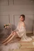 Женская одежда для сна 2022 Женская атласная ночная рубашка Сексуальные спагетти для ремня ночной платье Женские ночные рукавочные белые шифоновые пижамы