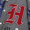 Vestes pour hommes Hommes Baseball Veste Y2k Vintage Hip Hop Broderie Lettre Couleur Bloc Patchwork Bomber Vestes Manteau Harajuku Varsity Streetwear T220914