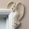 Objetos decorativos Figuras da porta quadro anjo asa de escultura simula￧￣o deusas de a￧￣o postura casa sala de estar decora￧￣o de parede retro 220919