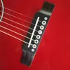 Anpassad J45AA All Solid Wood Acoustic Guitar Red Color Guitar Professional 41 tum
