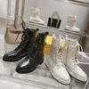 2023 Women Moonlight Half Boot Spring Summer Open Open and Heel Sturdy Soft Gold Silk Calfskin with zip metal on ontried ould