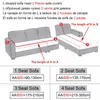 Cubierta de silla Sofá elástica gruesa Slip -Slip para sala de estar estirado Polar Fleece Sillón 1234 Plaeter L Corner 220919