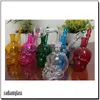 Multi-color mini glazen waterpijp schedelvormige waterpijpen creatieve waterpijp waterpijp mini bubbler dab rigs voor roken