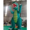 Animal gonflable géant de bande dessinée de dinosaure pour le dragon vert attrayant de sculpture de décoration extérieure d'événement