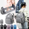 Sacos de fraldas Backpack de bebê dobrável mochila portátil mamãe externo ao ar livre de grande capacidade para crianças Multi-Purpose Stroller fraltão 220919