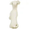Mannesequins de couro de vestuário de cachorro 2x Modelos de posição em pé Toys Pet Animal Shop Display Mannequin White S