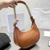 AVA BAG in triomphe canvas and calfskin removable straps ava wallet handbag crescent bags luxury designer Women's underarm shoulder hobo zipped closure purses totes
