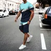 Tracki męskie Summer Men Sets 3D Printed TrackSuits Odzież męska odzież sportowa swobodne spodenki