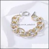 Цепочка звена Mtilayer Полово толстого матового золота Sier Color Link Bracelet For Women Gifts Friend