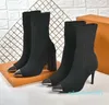 2022 Bottes Designer Femmes Cuir Martin Cheville Mode Antidérapant Chaud Vague Or Luxe Confortable