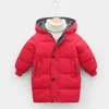 Down jas winter kinderen jassen kinderen jongens jassen mode dikke lange jas meisjes capuchon haped bovenkleding Snowsuit 2-8y tiener kinderen kleding 220919