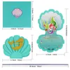 Gratulationskort Ourwarm 6pcs Mermaid Party Invitations Pool levererar barn födelsedag baby shower bröllop favorit 220919