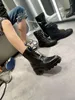 Мода Martin Designer Boots Boots Женская обувь лодыжка кармана черные римские ботинки нейлоновые военные боевые логотип небольшой большой размер евро Чунки каблук