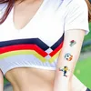 Adesivi per tatuaggi per la Coppa del mondo Adesivo per piccoli tatuaggi temporanei impermeabili Fai da te Body Art per il decoratore di una festa di calcio