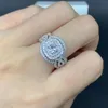 Solitaire Ring She 3 Pieces 925 Sterling Silver Wedding for Women 2.1Ct AAAAA CZ Engagement Set Classic Jewelry Size 4 13 220916