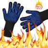 Ovenwanten BBQ Handschoenen Hoge temperatuurweerstand 500 800 graden brandwerende barbecue warmte isolatie magnetron 220919