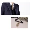 Boogbladen diamanten stropdas voor mannen vrouwen glanzende stropdas metaal uniform glanzend kristal bowtie luxe steentjes nek cravatas